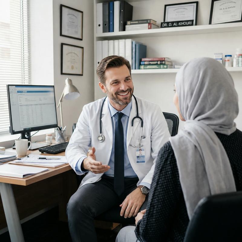 Healthcare professional using MEDUMOND medical Arabic programme